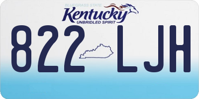 KY license plate 822LJH