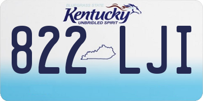 KY license plate 822LJI