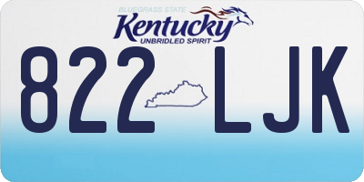 KY license plate 822LJK