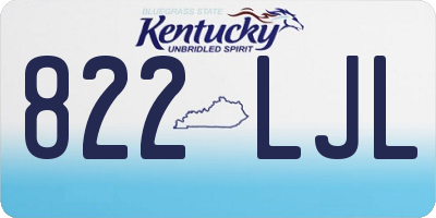 KY license plate 822LJL