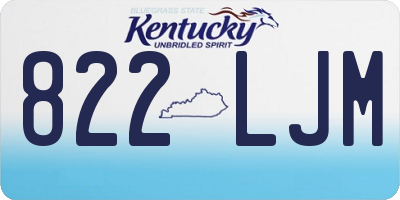 KY license plate 822LJM