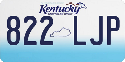 KY license plate 822LJP