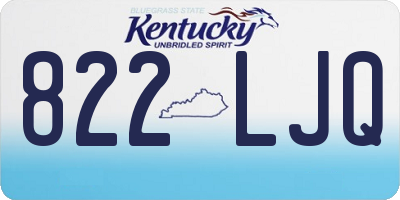 KY license plate 822LJQ