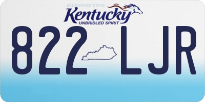 KY license plate 822LJR