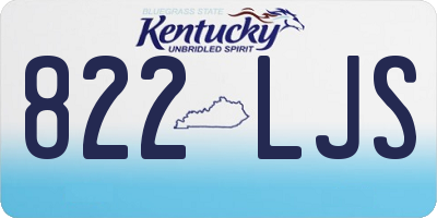 KY license plate 822LJS