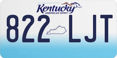 KY license plate 822LJT