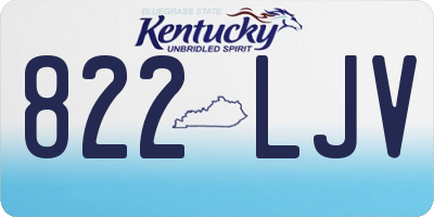 KY license plate 822LJV