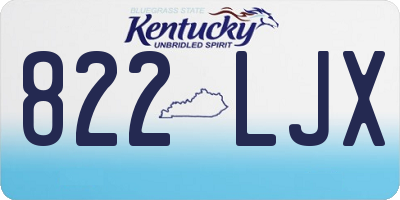 KY license plate 822LJX