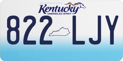 KY license plate 822LJY