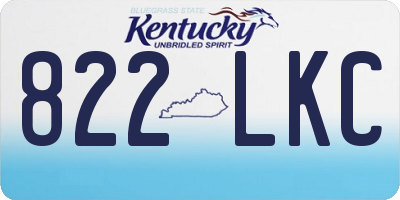 KY license plate 822LKC