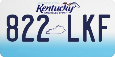 KY license plate 822LKF