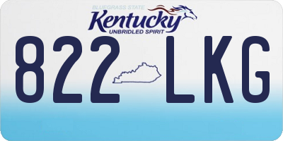 KY license plate 822LKG
