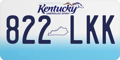 KY license plate 822LKK