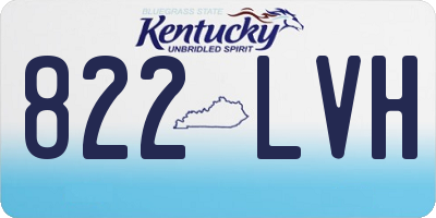 KY license plate 822LVH