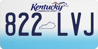 KY license plate 822LVJ