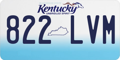 KY license plate 822LVM