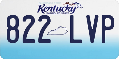 KY license plate 822LVP