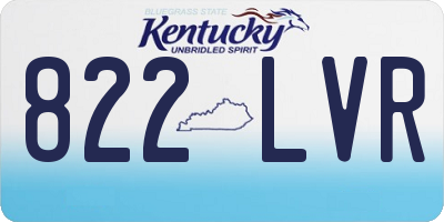 KY license plate 822LVR