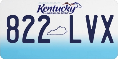 KY license plate 822LVX