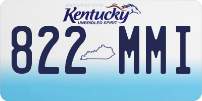 KY license plate 822MMI