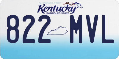 KY license plate 822MVL