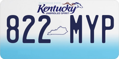 KY license plate 822MYP