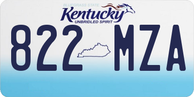 KY license plate 822MZA