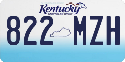 KY license plate 822MZH