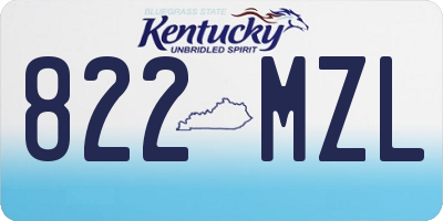 KY license plate 822MZL