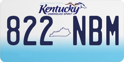 KY license plate 822NBM