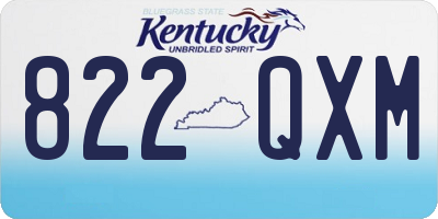 KY license plate 822QXM