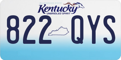 KY license plate 822QYS