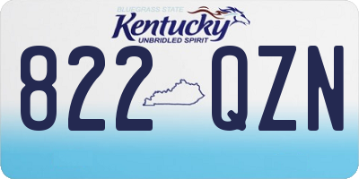 KY license plate 822QZN