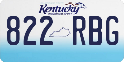 KY license plate 822RBG
