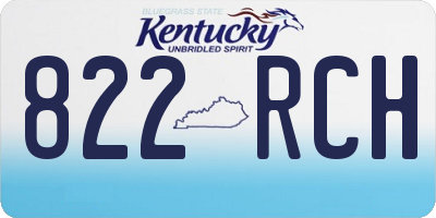 KY license plate 822RCH