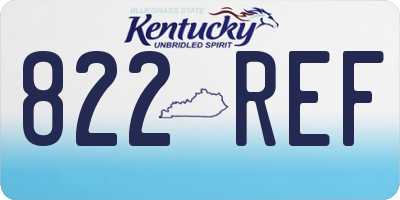 KY license plate 822REF