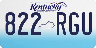 KY license plate 822RGU