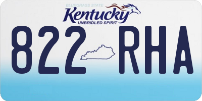 KY license plate 822RHA