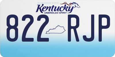 KY license plate 822RJP