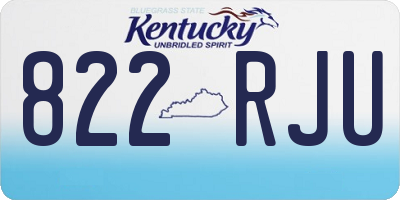 KY license plate 822RJU
