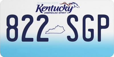 KY license plate 822SGP