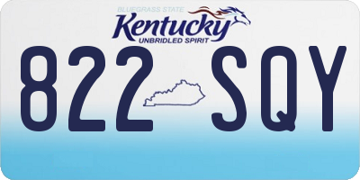 KY license plate 822SQY