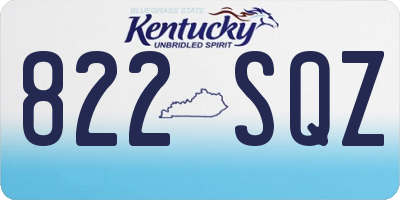 KY license plate 822SQZ