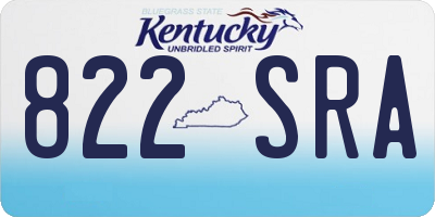KY license plate 822SRA