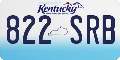 KY license plate 822SRB
