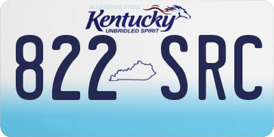 KY license plate 822SRC