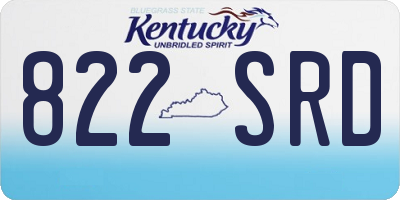 KY license plate 822SRD