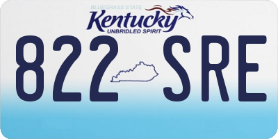 KY license plate 822SRE