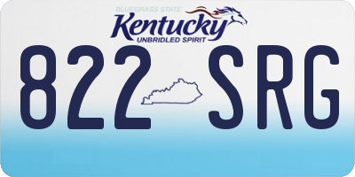 KY license plate 822SRG