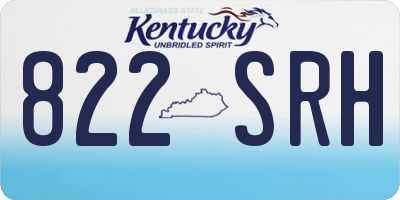 KY license plate 822SRH